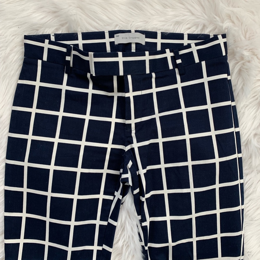 Gap Slim Cropped Stretch Print Pants Women’s 0 - Picture 6 of 7